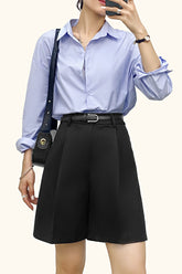 Light Blue Oversized Button-Up Cotton Shirt