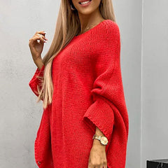 Elegant Knitted Cape Sweater
