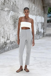 Tailored Pleat High Waist Pants