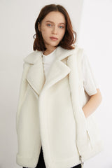 Evans Beige Teddy Vest