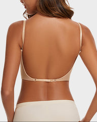 2 PackLow Back Secret Plunge Bra - Black+Beige