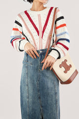 Beige Oversized Batwing Sleeve Sweater