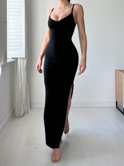 Adjustable Strap Drawstring Waist Bodycon Dress