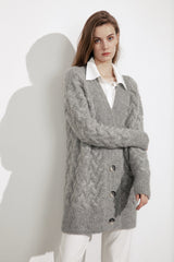 Jennie Grey Chunky Cardigan