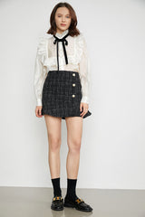 Joella White Ruffle Blouse