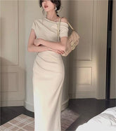 Lime White Spaghetti Strap Cowl Neck Ruched Drawstring Midi Dress