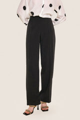 Black Tie Waist Straight Leg Pants
