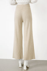Lowman Beige High Waist Knit Pants