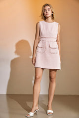 Abra Pink Vintage Mini Dress