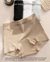 Women's Antibacterial Pure Cotton Seamless High Waist Comfortable Briefs