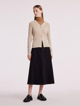 Beige Seamless Cashmere Cardigan