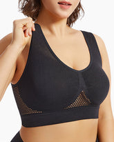 Casual Seamless Elastic Band Removable Pads Integrated Sports Bra