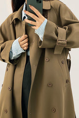 Sienna Belted Double-Breasted Trench Coat
