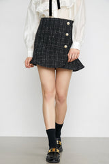 Othmar Black Ruffle Hem Skirt