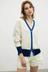 Dana Ivory Contrast Cardigan