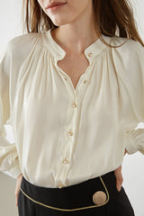 Maite White Puff Sleeve Blouse