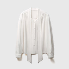 Eleni Cornflower White Tie Shirt