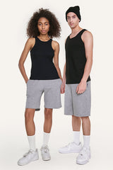 Women's Light Grey Drawstring Longline Cotton Sportswear