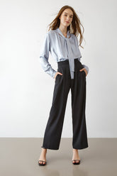 Kaira Black Wide Leg Work Pants