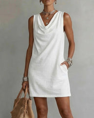 Casual Solid Color Sleeveless Dress