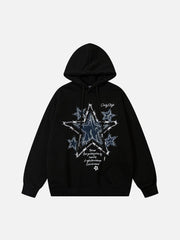 Applique Embroidery Star Hoodie