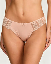 Women's Bow-tie Lace See-through Tulle Breathable Thong