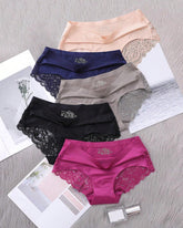 Women's Ice Silk Seamless Lace Low-Rise Comfortable Briefs