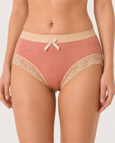 Multi-pack Pure Cotton Colorblock Lace-trimmed Seamless Panties