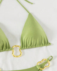 Beach Vacation Bikini Swimsuit and Long Skirt Set
