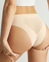 Sheer Mesh Heart-shaped Cutout Stretchy Seamless Panties