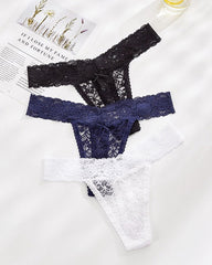 Lace Sheer Low-rise Thong Panties