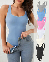 Women's Ribbed Sleeveless Bodycon Bodysuit