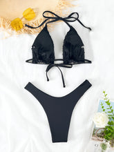 black sequine gillter mini bikinis Sets two pieces swimsuit thong bathingwear Biquini conjunto de bikini tankini