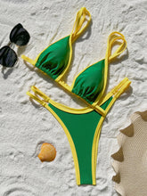 patchwork mini bikinis Sets two pieces swimsuit thong bathingwear Biquini conjunto de bikini tankiniwear
