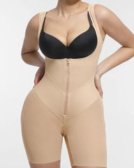 U-shaped Zipper Tummy Control Hip Lift Postpartum Body Shapewear