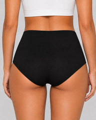 Women's High Waist Colorblock Seamless Cotton Briefs