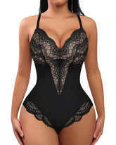 Women's Lace V Neck Tummy Control Bodysuit
