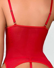 Lace See-Through Mesh Lingerie Set