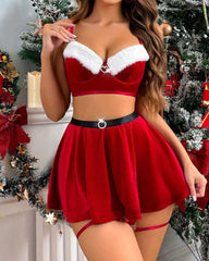 Christmas Velvet Heart Decoration Suit