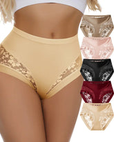 Mid-waisted Lace Seamless Breathable Comfortable Panties