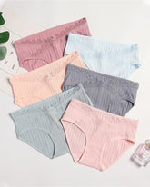 Lace-trimmed Pure Cotton Breathable Comfort Stretch Briefs