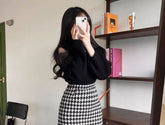 Houndstooth Mini Skirt