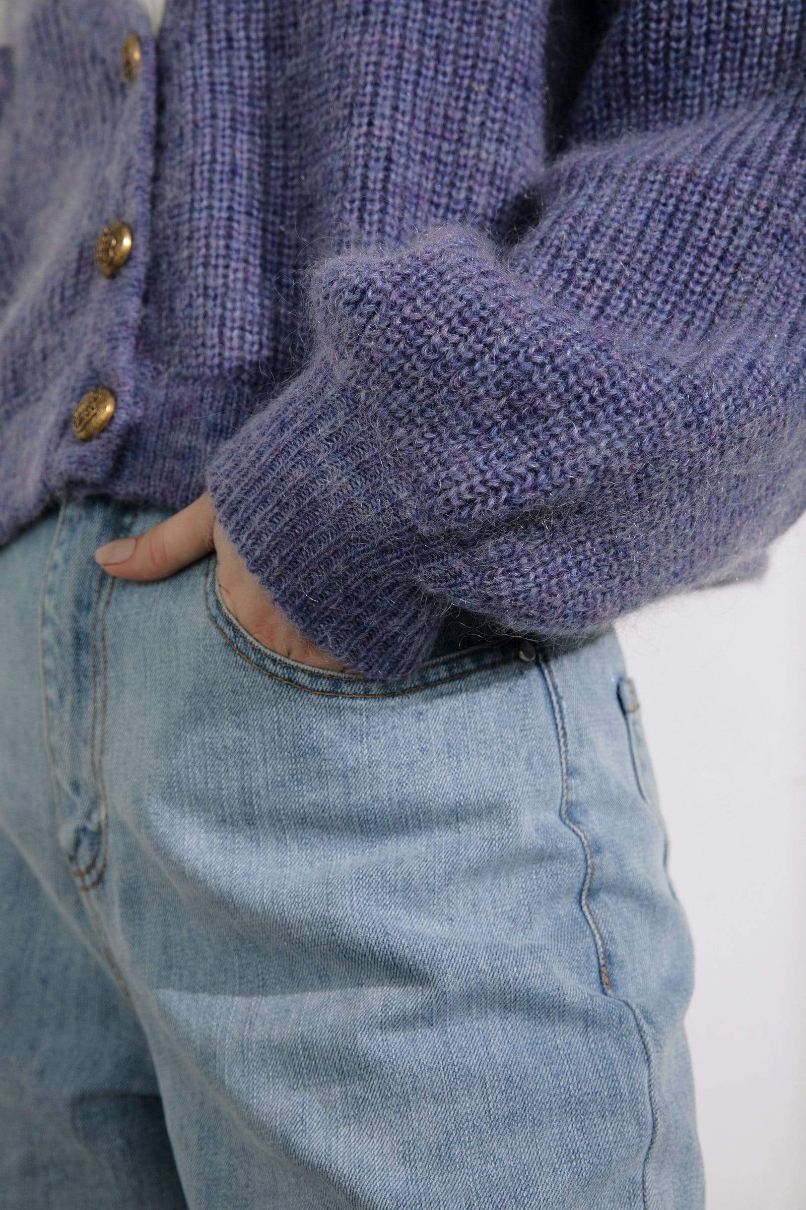 Elsie Purple Oversized Cardigan