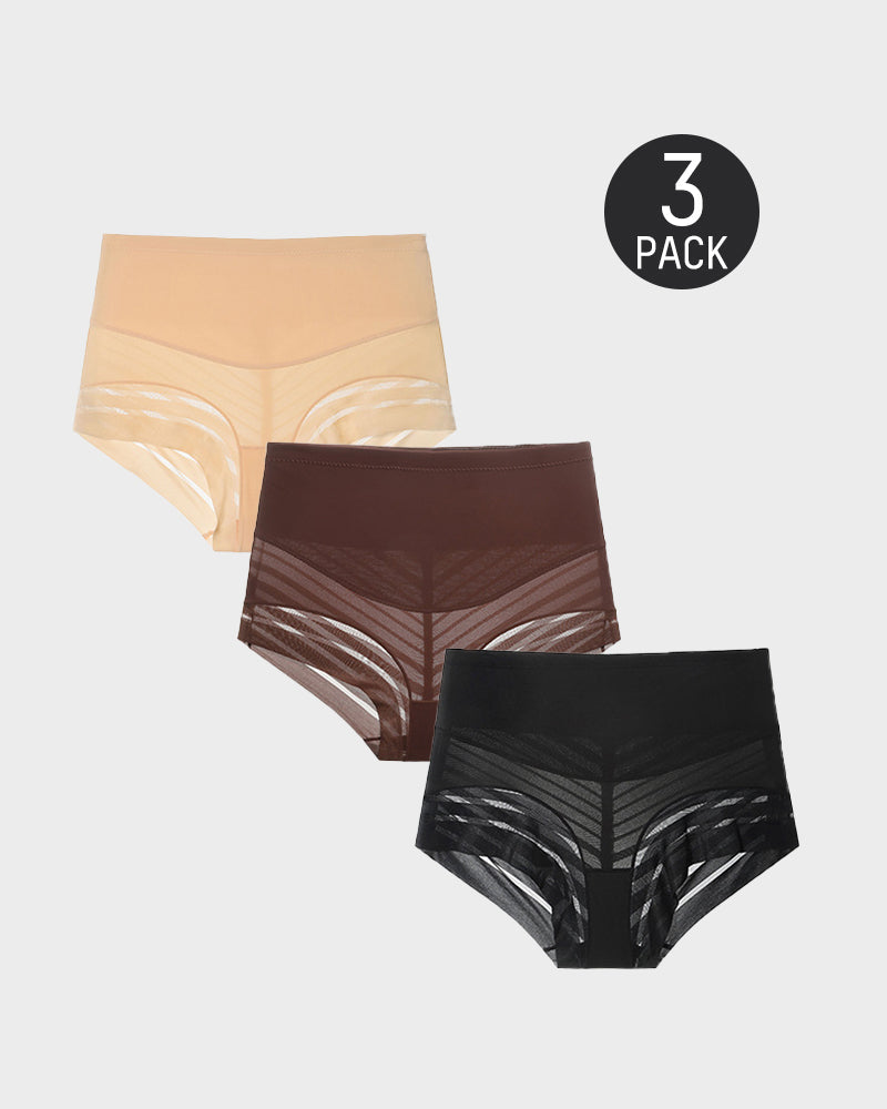 Mesh Stretch High-Waisted Tummy Control Underwear