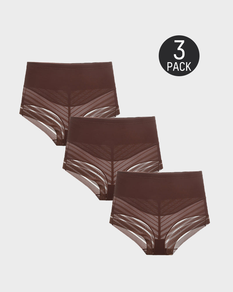 Mesh Stretch High-Waisted Tummy Control Underwear