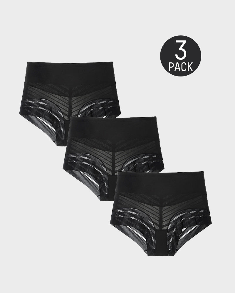 Mesh Stretch High-Waisted Tummy Control Underwear
