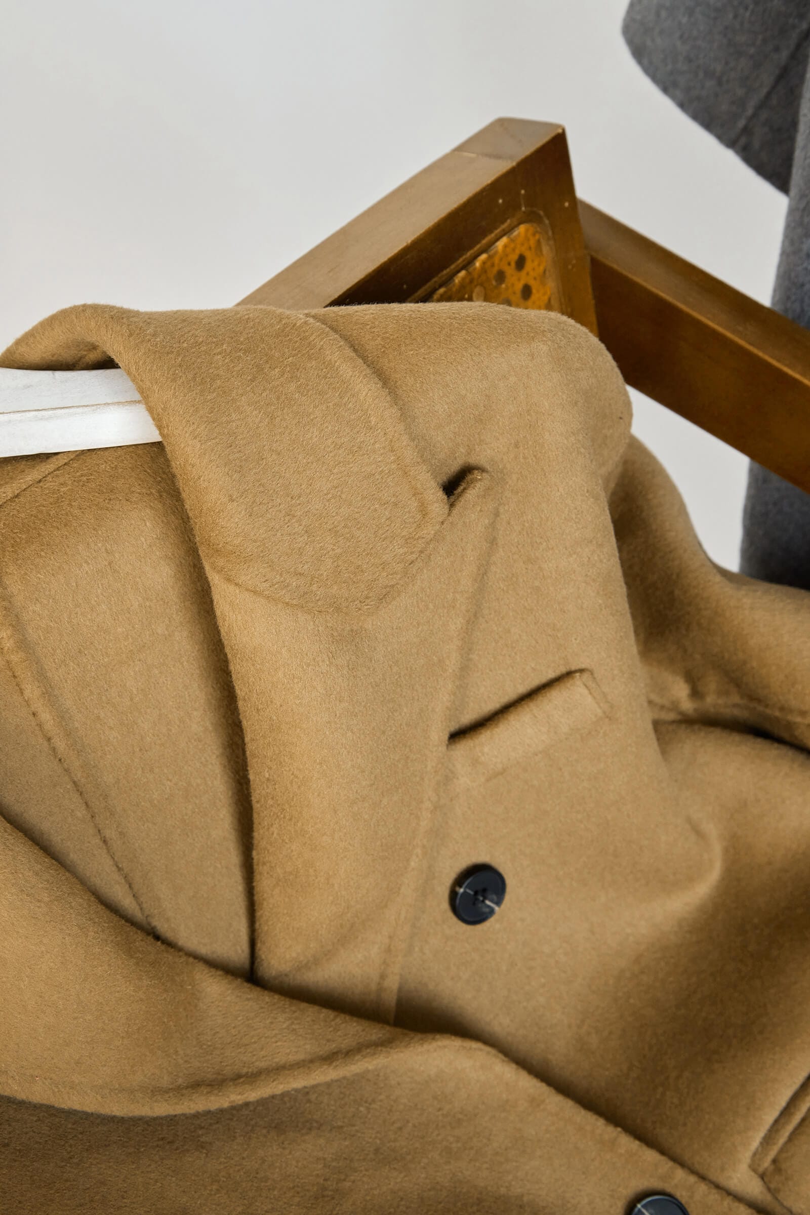 Peru Premium Wool Double-Breasted Longline Coat