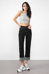Nereida Black Straight Leg Jeans