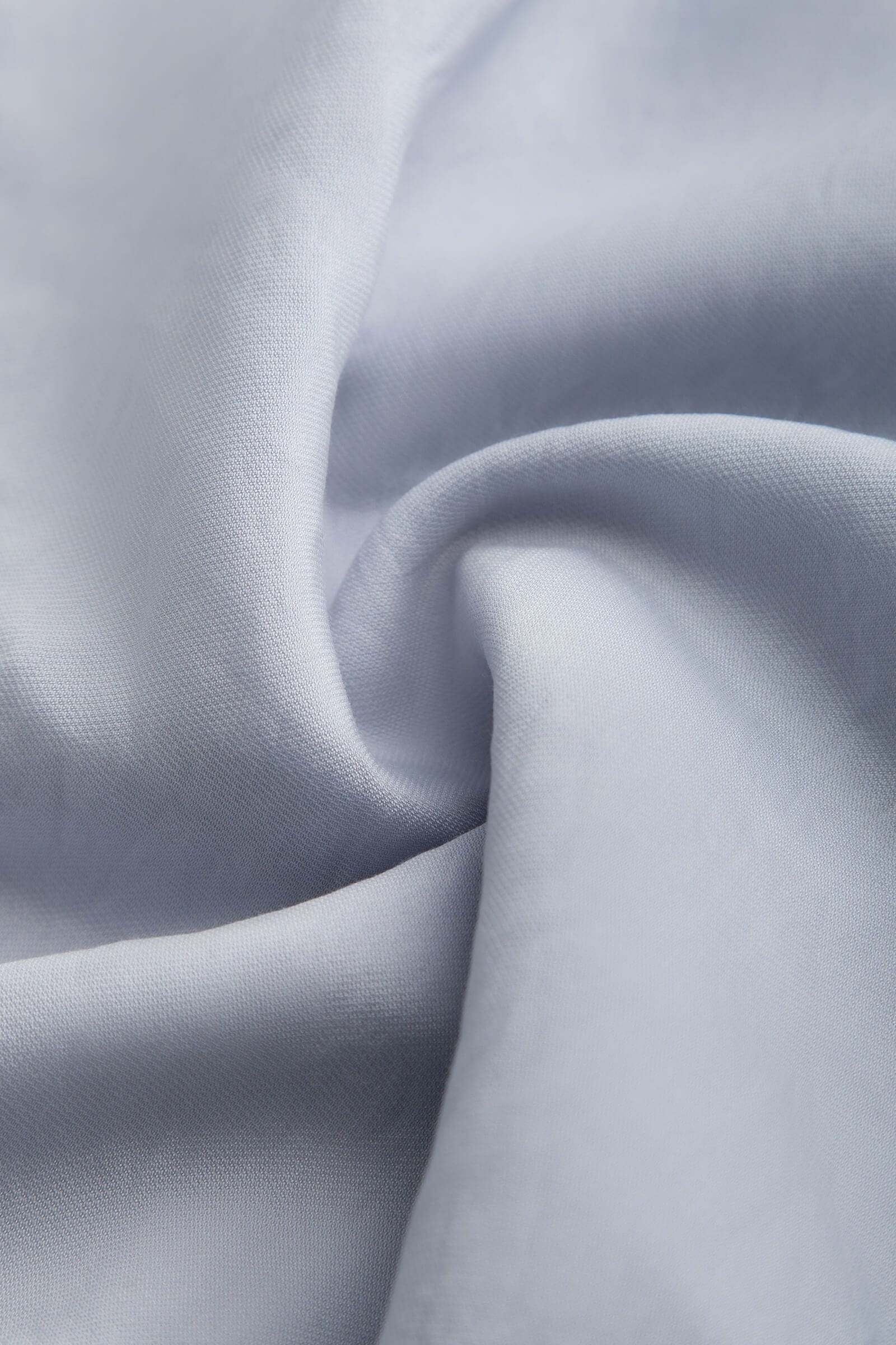 Light Steel Blue Tie Detail Puff Sleeve Blouse