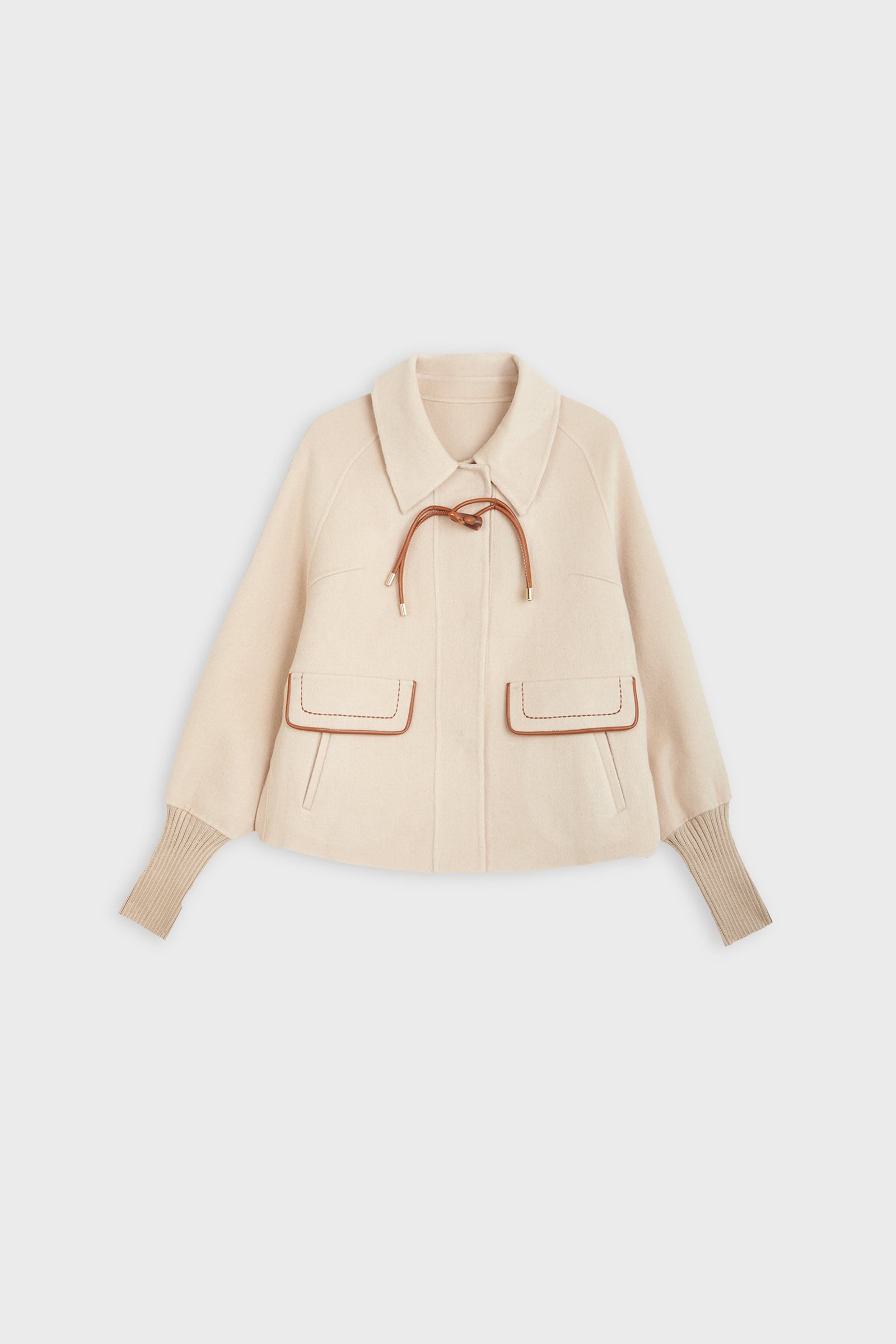 Fulvio Beige Premium Wool Single Breast Coat